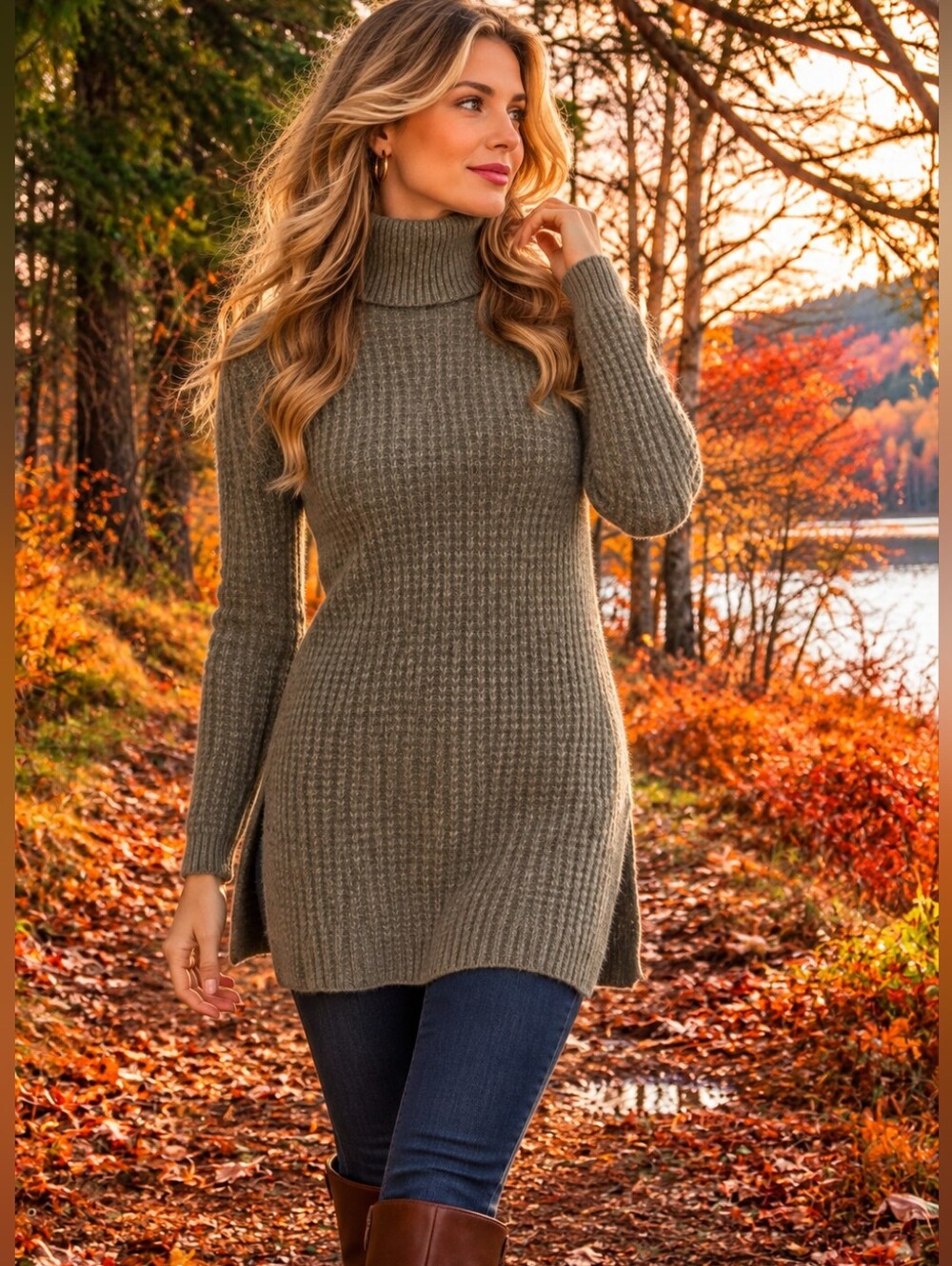 Saks Fifth Avenue Black Label 100% Cashmere Waffle Turtleneck Sweater Size XS